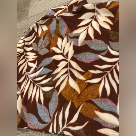 Billabong Casual Fling Half Zip Polar Fleece Sweater Brown women’s L - Picture 7 of 11